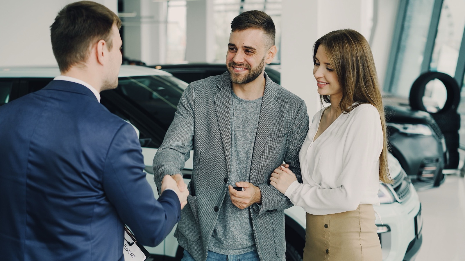 Customer arranging vehicle finance at Drive Now Motors